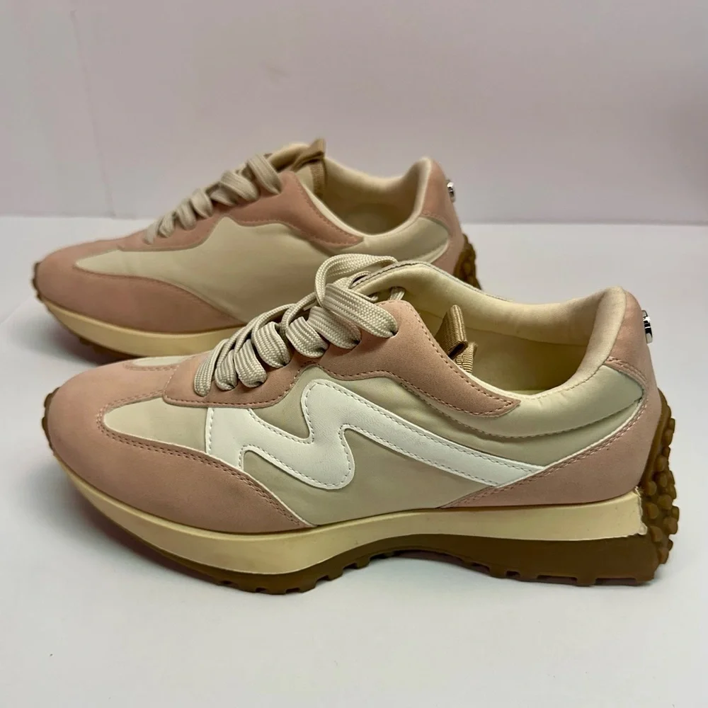 Women's Pink and Cream Sneakers size 8.5 memory foam